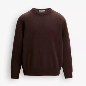 Zara Women’s 100% Cashmere Chocolate Brown Sweater